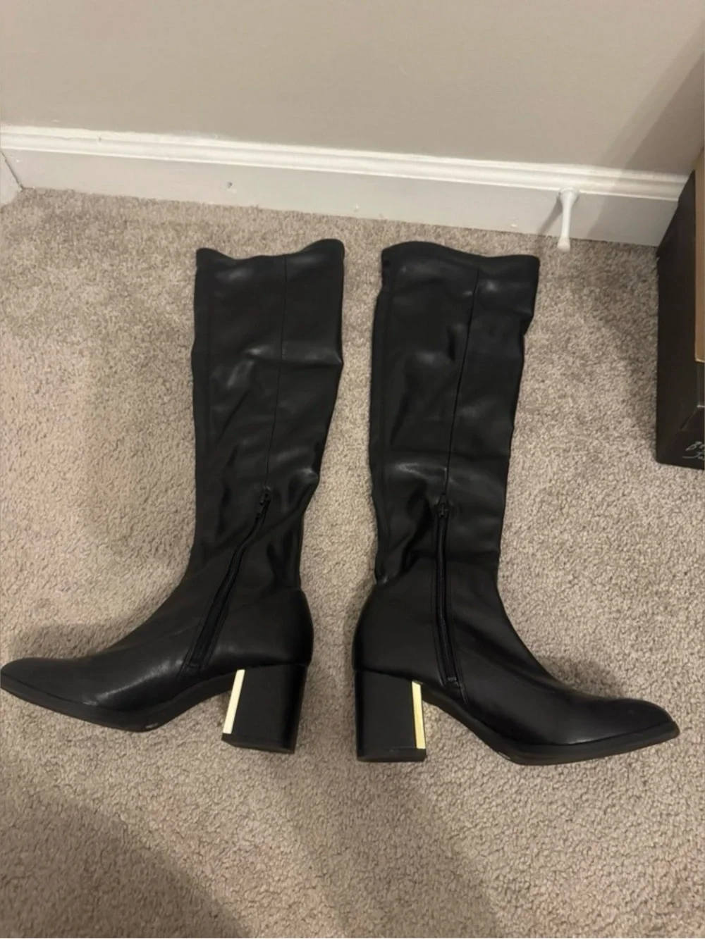 Alfani Black Nanda Square Toe Block Heel Boots